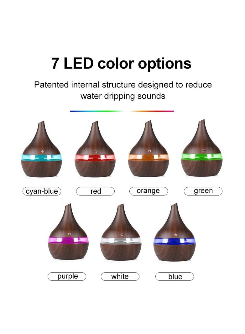 مرطب  الهواء  يعمل بالموجات فوق الصوتية - 7 ألوان LED 300 مل