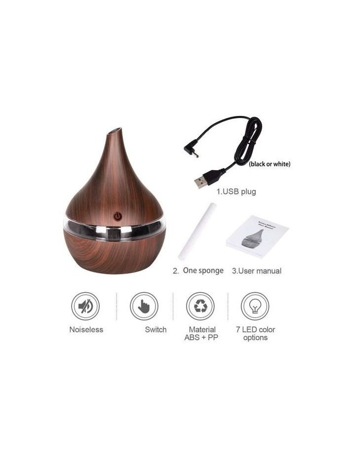 مرطب  الهواء  يعمل بالموجات فوق الصوتية - 7 ألوان LED 300 مل