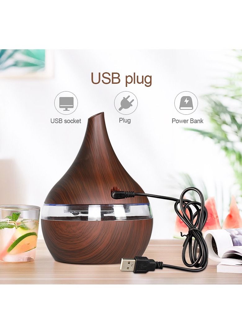 مرطب  الهواء  يعمل بالموجات فوق الصوتية - 7 ألوان LED 300 مل