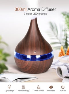 ماركة غير محددة مرطب  الهواء  يعمل بالموجات فوق الصوتية - 7 ألوان LED 300 مل  - Image 2