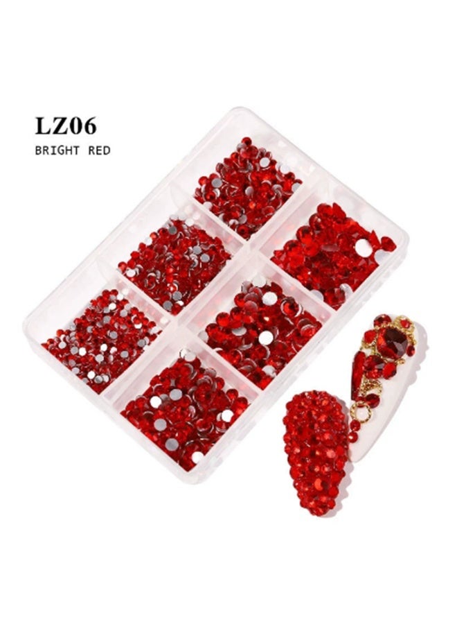 1000Pcs Rhinestone Nail Glass Crystal, 6 Sizes (Ss6-Ss30) Nail Gemstone Flat Back Rhinestone Suitable For Crafts, Jewelry, Diamond Stone Diy Jewelry, Diamond Nail Art