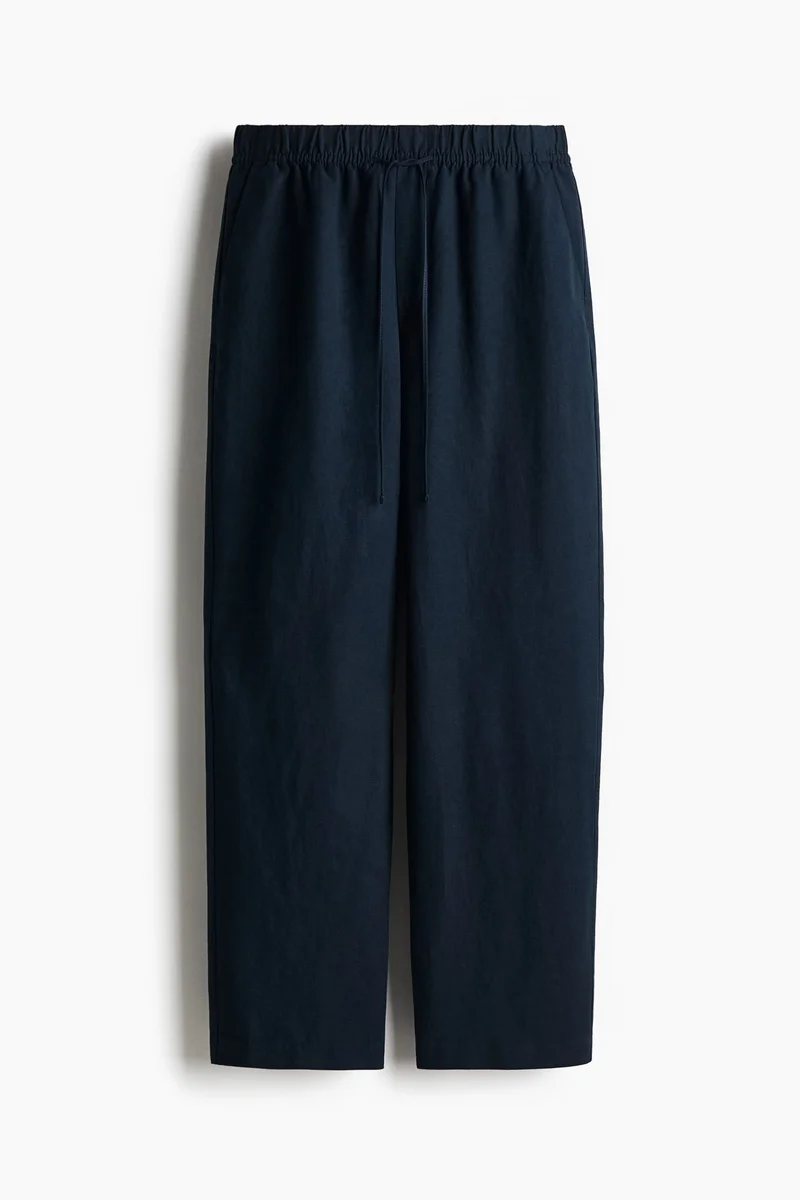 اتش اند ام Linen-blend drawstring trousers