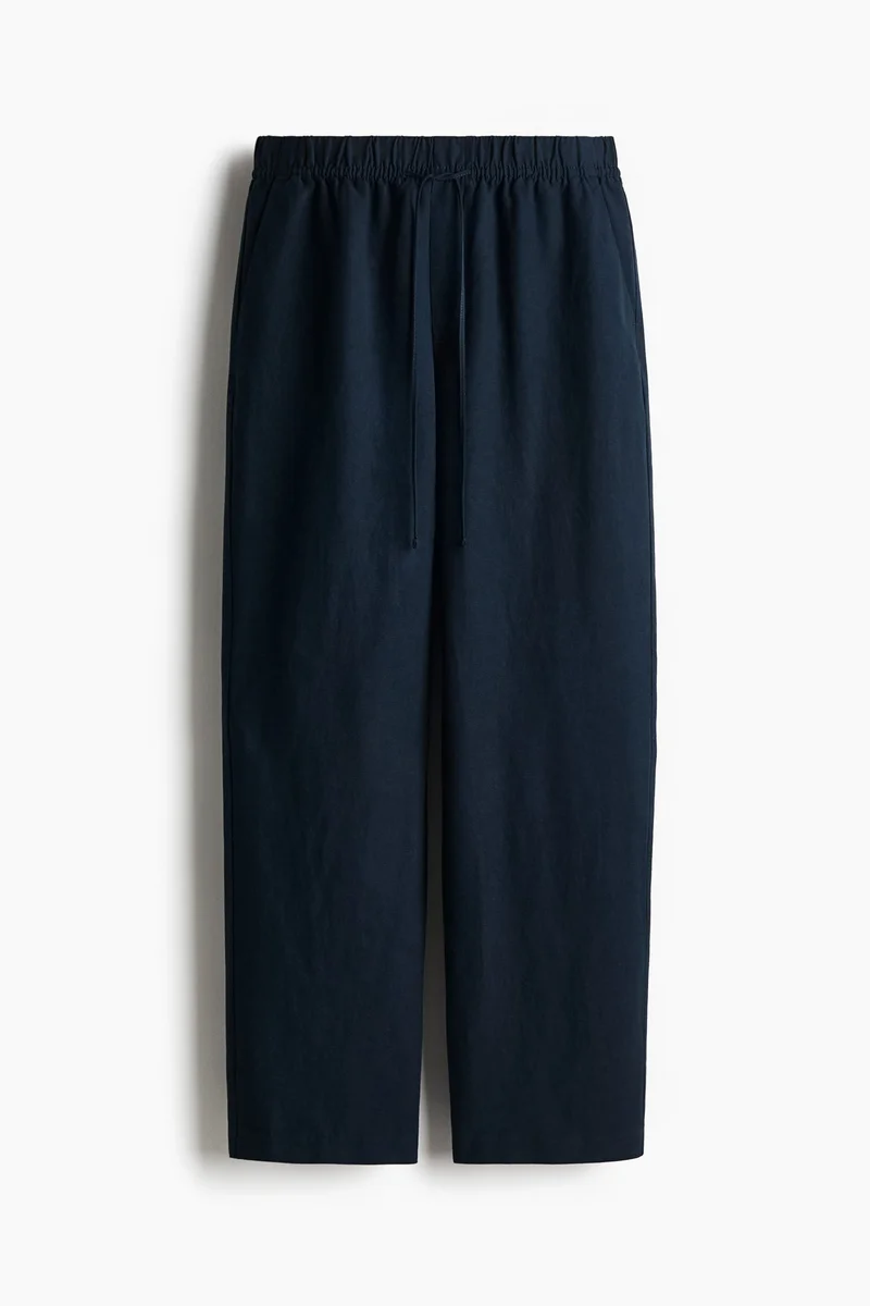 H&M Linen-blend drawstring trousers
