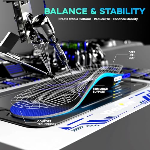 Welnove Carbon Fiber Sports Insoles with Arch Support | Jump Higer & Run Faster Stabilize Better Athletic Insoles for Running, Basketball | Shock Absorption & Energy Return,NOT for Cleats-M - Image 2