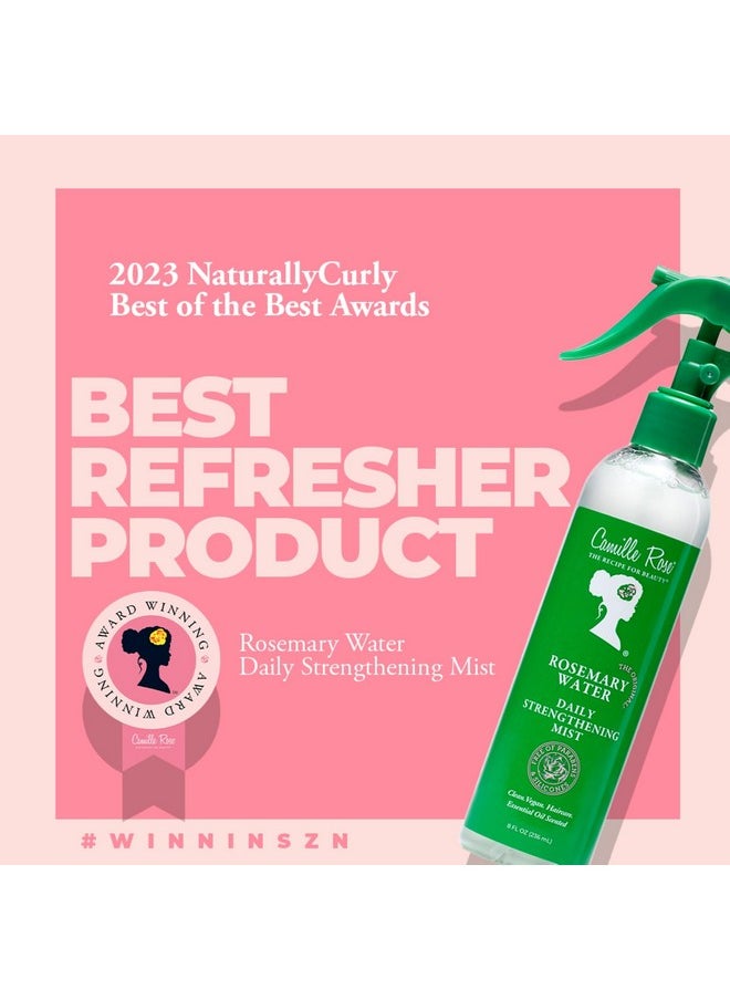 Camille Rose - Camille Rose Rosemary Water Daily Strengthening Mist, with Peppermint and Rosemary Essential Oils to Strengthen Strands and Promote Hair Growth, for all Hair Types, 8 fl oz - Image 1