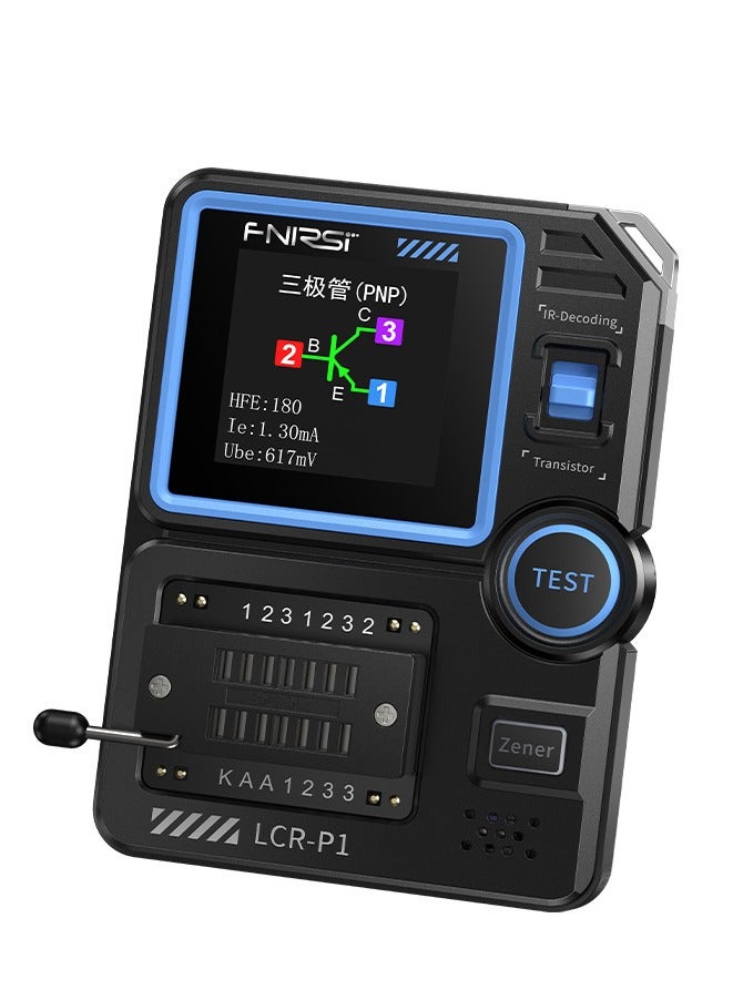 FNIRSI LCR-P1 Transistor Tester, Diode Triode Capacitor Resistance, LCR ESR Meter MOSFET NPN PNP SMD Multifunction Tester - Image 1