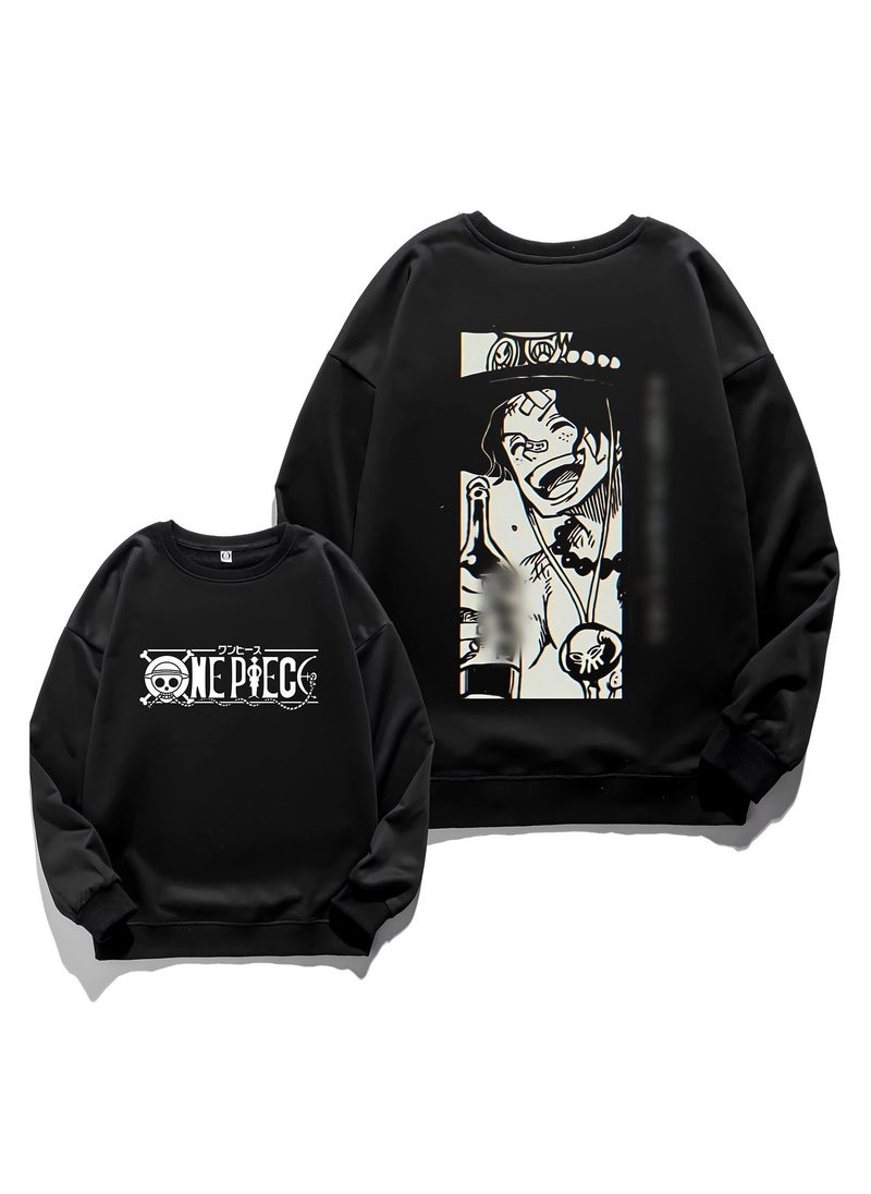 KUYING New One Piece Retro Washed Round Neck Hoodie  - Image 1