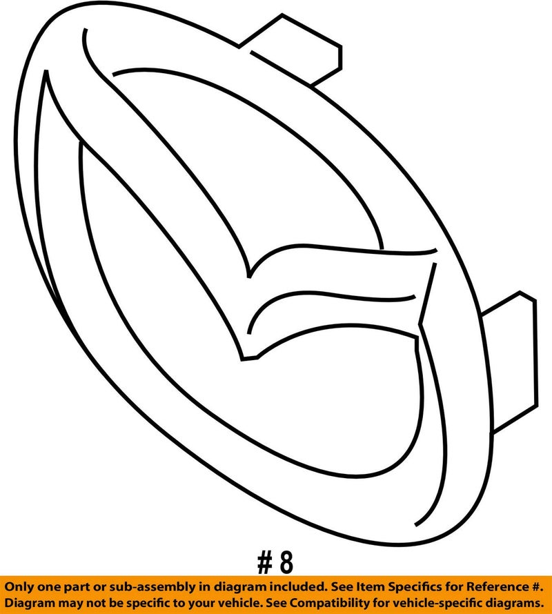 mazda Genuine Mazda Parts C235-51-731A Front Logo Emblem - Image 3