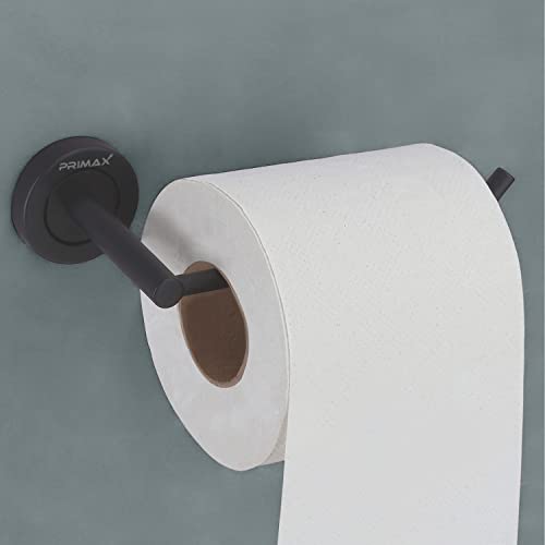 Primax Stainless Steel Toilet Paper Roll Holder/Toilet Paper Holder in Bathroom/Kitchen/Bathroom Accessories (Black) - Image 1