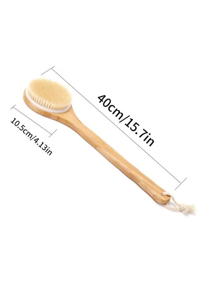 ORiTi Wooden Bath Brush Brown One Size - Image 2