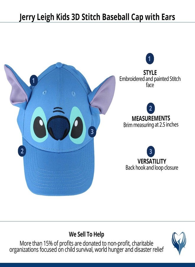 Jerry Leigh Lilo and Stitch Baseball Cap, Adjustable Blue Strapback Hat, Unisex Character Accessory, One Size Fits Most - Image 4