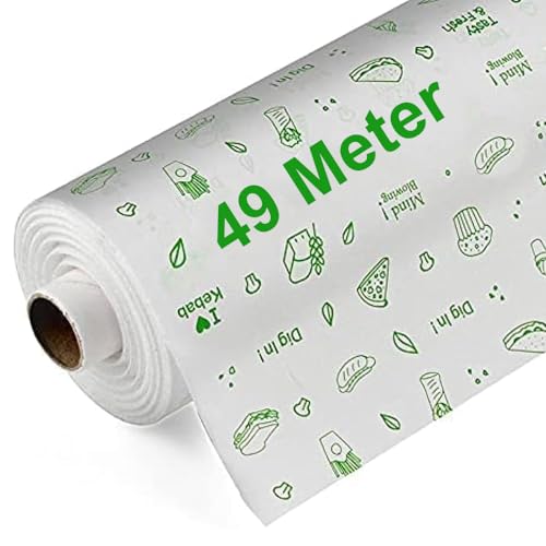 MAPPA 49 Meter Parchment Food Wrapping Paper Roll | Premium Non-Stick, Re-heatable & Oven Safe Butter Paper for Baking, Cooking & Everyday Food Storage - Image 1