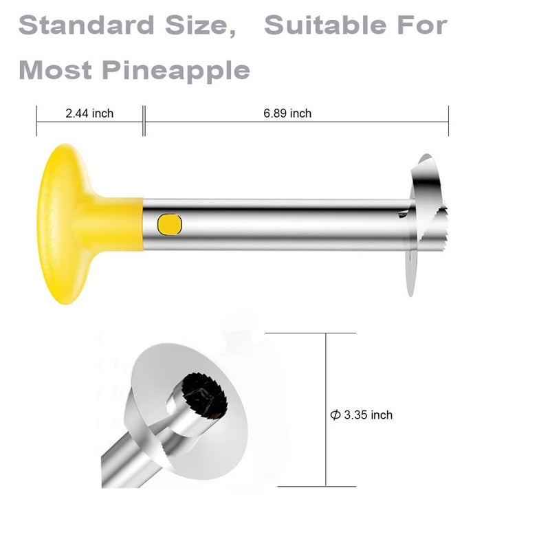 SameTech Easy Kitchen Tool Stainless Steel Fruit Pineapple Peeler Corer Slicer Cutter - Image 4