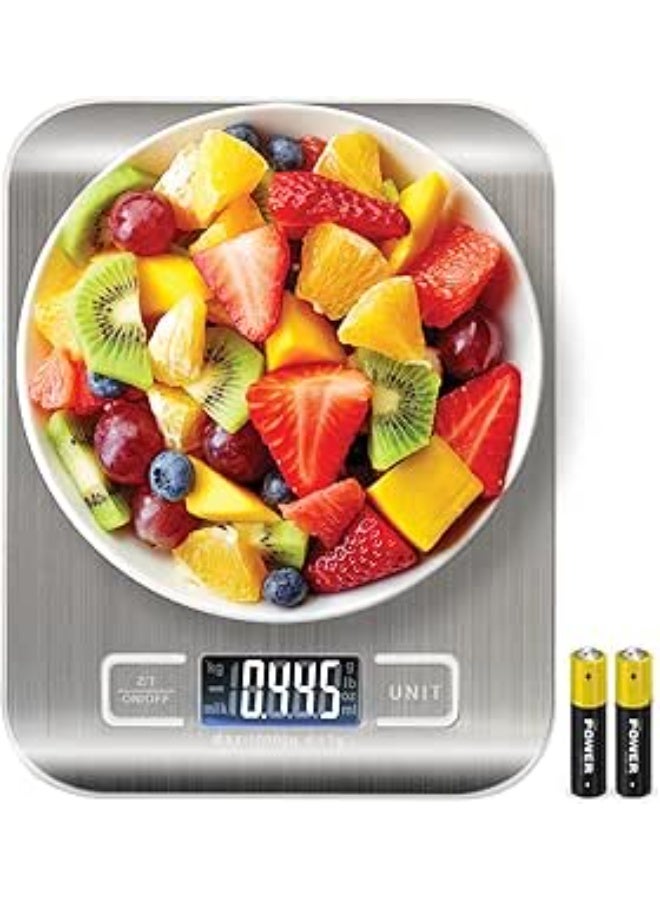 Digital Food Scale, High Precision Kitchen Scale, Measures in Grams and Ounces for Cooking and Baking, 5 Units with Tare Function