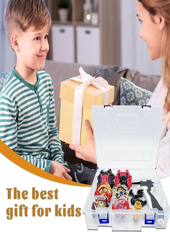 SB Beyblade Spriggan 4in1 Bey Spinning Tops with Box Burst Blade Battling Battle Gyros Set, with Launcher Handle - Image 4