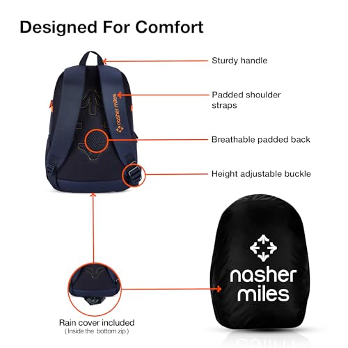 Nasher Miles Engineering Polyester Laptop Backpack 36L with Rain cover Ideal for College, School, Office, Travel | Men, Women, Boys, Girls (Yellow) - Image 4