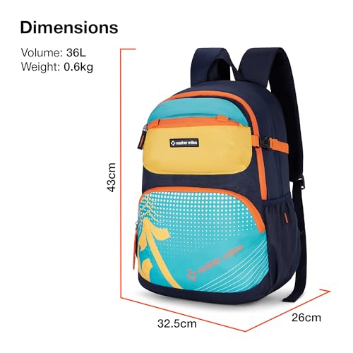 Nasher Miles Engineering Polyester Laptop Backpack 36L with Rain cover Ideal for College, School, Office, Travel | Men, Women, Boys, Girls (Yellow) - Image 5