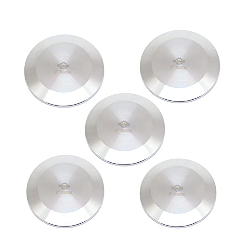 QiiMii SS304 2" Stainless Steel Sanitary Tri Clamp Clover Solid End Cap, 5 pack - Image 4