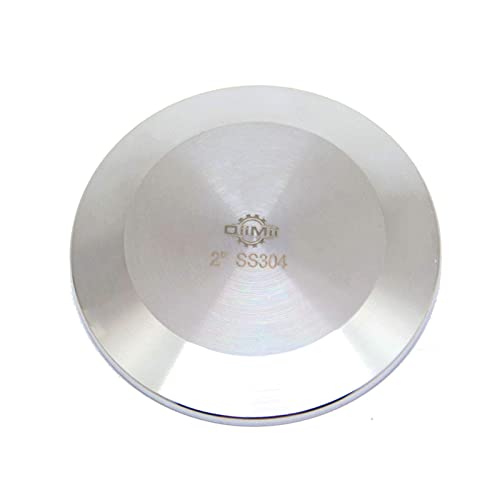 QiiMii SS304 2" Stainless Steel Sanitary Tri Clamp Clover Solid End Cap, 5 pack - Image 3