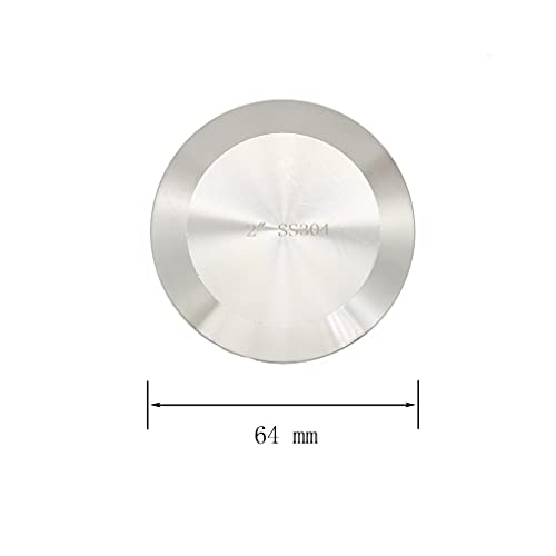 QiiMii SS304 2" Stainless Steel Sanitary Tri Clamp Clover Solid End Cap, 5 pack - Image 2