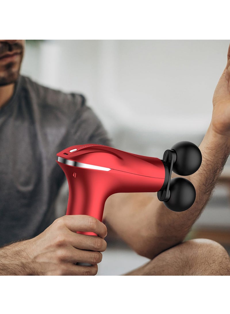houmt Muscle Massager Handheld Double-Headed Electric Vibration Deep Tissue Percussion Muscle Massage Device Smart Quiet 6 Speed Portable Handheld Back Massager for Relaxation - Image 3