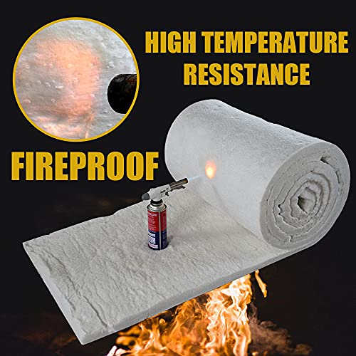 Cedolio 24" x12"x1" (Thick) Ceramic Fiber Blanket Fireproof Insulation Baffle Rated to 2400F, High-Temperature Resistance for Oven Stoves, Kilns, Forges - Image 4