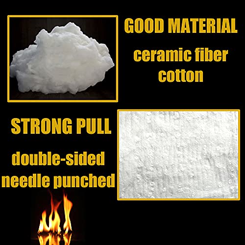 Cedolio 24" x12"x1" (Thick) Ceramic Fiber Blanket Fireproof Insulation Baffle Rated to 2400F, High-Temperature Resistance for Oven Stoves, Kilns, Forges - Image 3