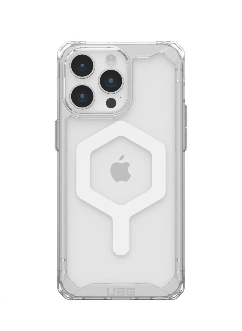 UAG Case Compatible with iPhone 13 Pro Max Case Plyo Ice/White Built-in Magnet Compatible with MagSafe Charging Rugged Anti-Yellowing Transparent Clear Protective Cover  - Image 2
