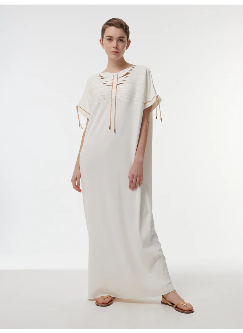 leem Cut-Out Neck Knit Kaftan