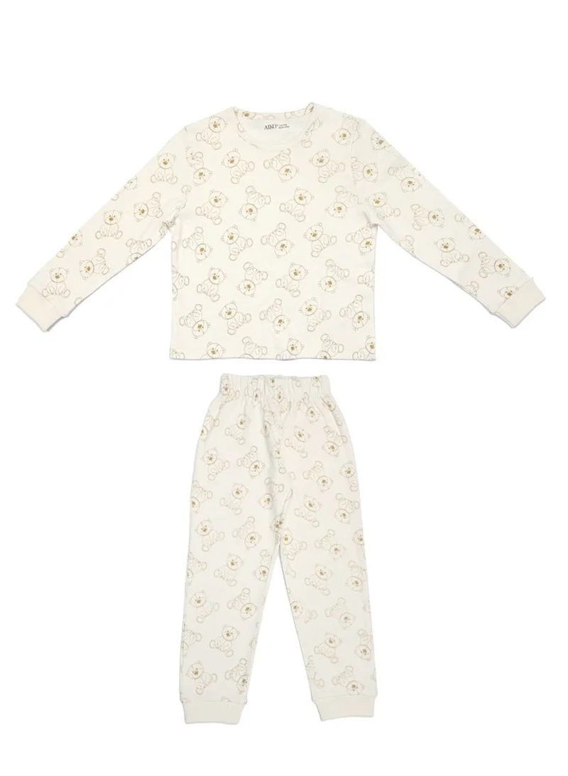 ترو كير AIKO- Infant Bear Print Long sleeve 2Pc Pyjama Set-18-24M