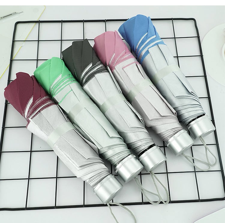 Automatic Folding Bear Umbrella UV Protection 7K Silver Glue Umbrella-Manual Umbrella-Set Advertising Umbrella-Random Color 