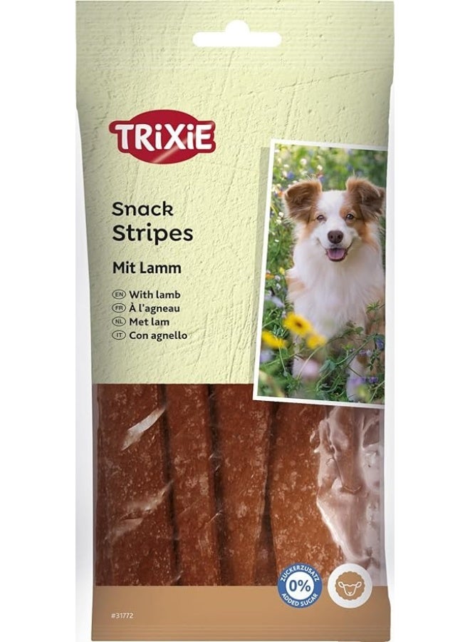 Trixie Stripes with Beef Dog Treats 100g - Healthy Dental Chews for Dogs