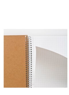 Maruman ورق ملاحظات حلزوني أساسي من مارومان مقاس 8.98 × 11.69 بوصة A4 مقاس 5 مم مربع 80 ورقة N245ES  - Image 4