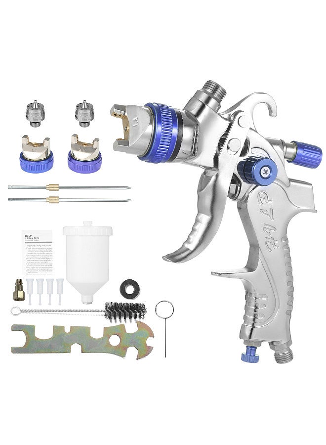 Gravity Feed Air Spray Gun HVLP Sprayer Paint Gun with 600ML Cup 1.4mm 1.7mm 2.0mm Nozzle for Painting Car Furniture Wall  - Image 1