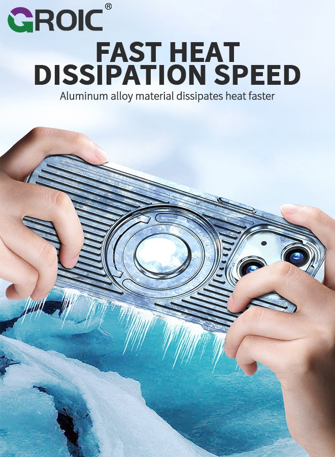 GROIC Kickstand Case for iPhone 15 Plus 6.7 Inch Case with Invisibility Magnetic Ring Holder Kickstand, Ring Stand Magnetic Shockproof Phone Case for Phone Compatible with Magsafe - Image 5