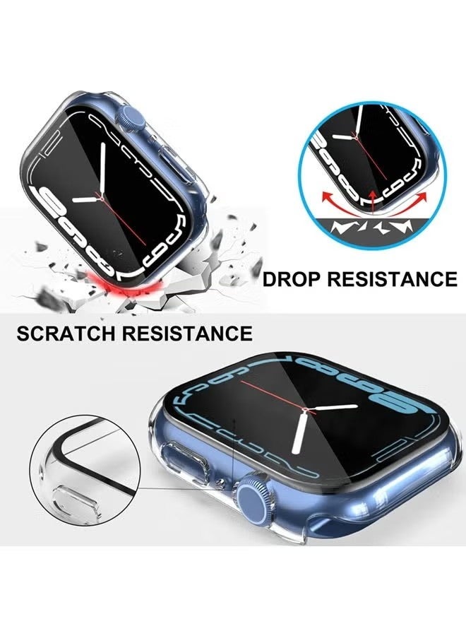 Apple Watch Series 11 10 case with Tempered Film Screen Protector, Full Protective Hard PC Bumper Touch Sensitive HD Screen Cover(46mm,Clear) - Image 4