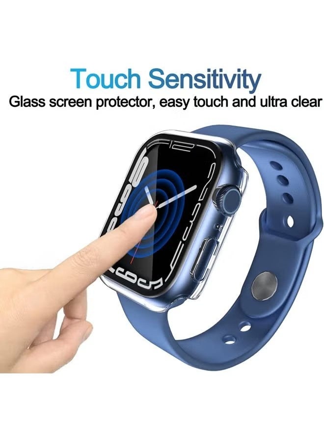 Apple Watch Series 11 10 case with Tempered Film Screen Protector, Full Protective Hard PC Bumper Touch Sensitive HD Screen Cover(46mm,Clear) - Image 5