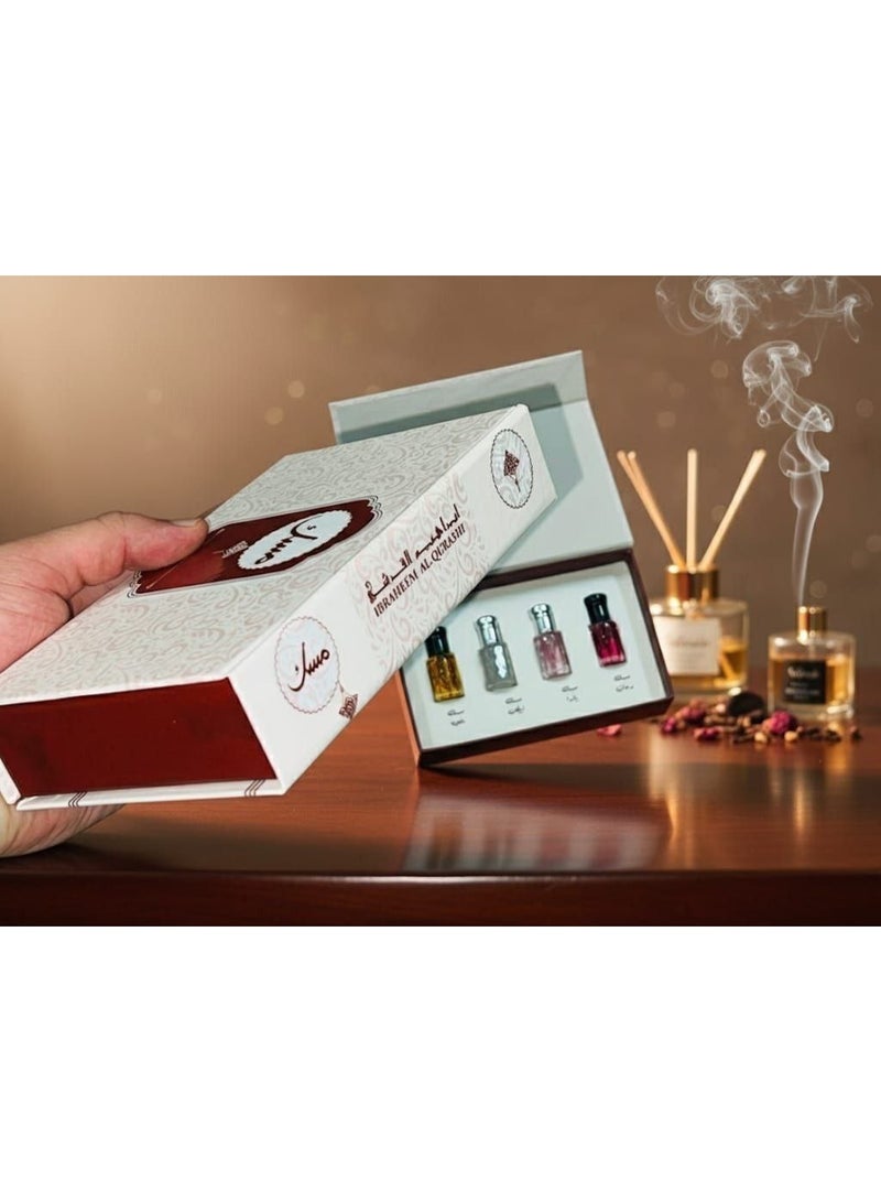 إبراهيم القرشي بوكس مسك إبراهيم القرشي اربع قطع 6 مل  أربع نفحات أسطورية تخطف القلوب وتخلي حضورك له بصمة ما تُنسى - Image 2