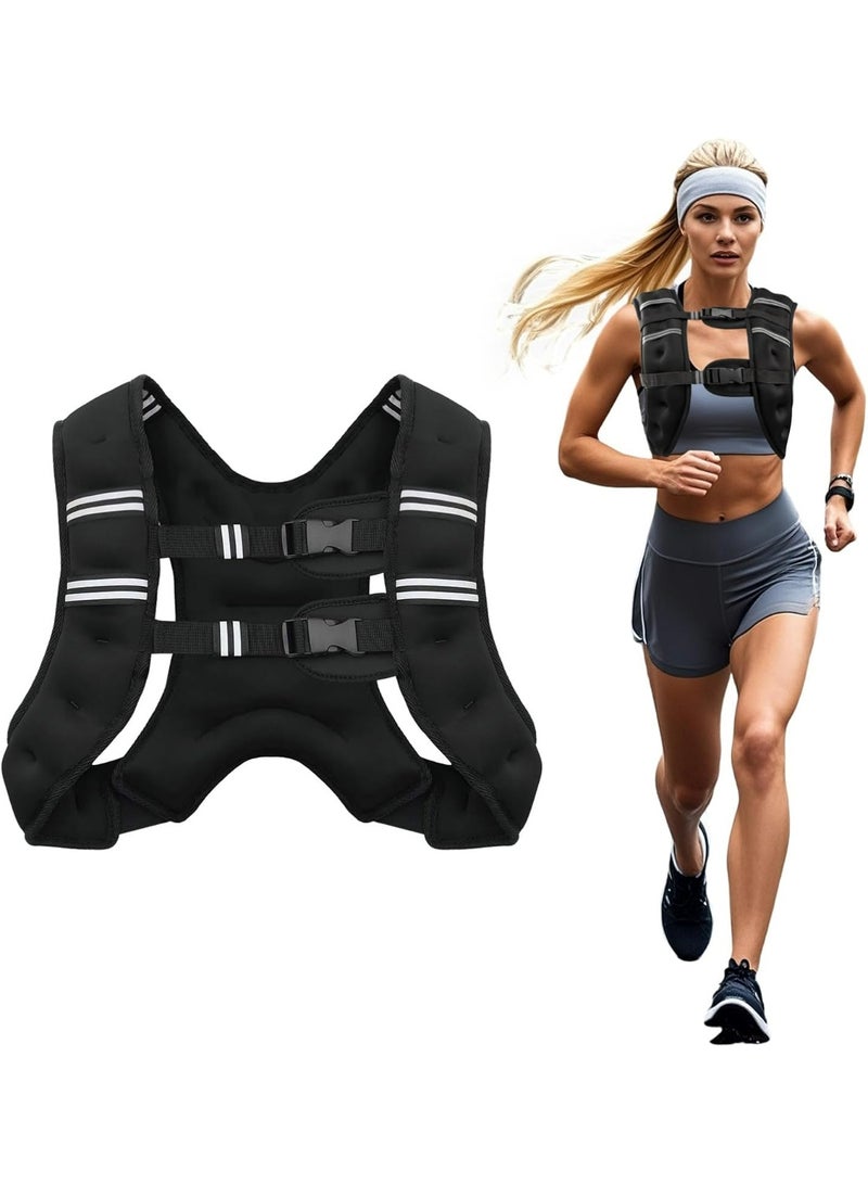 أوزيغالور سترة وزن 8 كجم للرجال والنساء مع شريط عاكس ومشبك قابل للتعديل، سترات وزن للركض واللياقة البدنية - Image 1