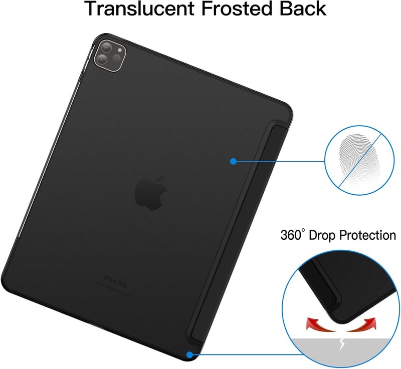 Jetech All environment compatible Case for iPad Pro 12.9-Inch (2020/2018 Model, 4th/3rd Generation), Compatible with Pencil, Cover Auto Wake/Sleep (Black) Precision processed material - Image 4