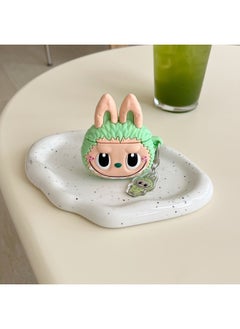 Cartoon Snack Drink Vaseline AirPods 4 Generation Apple Earphone Case Bluetooth Cover Silicone Protective Cover-Color:Green Bull Cloth (precision Hole)-Applicable Models:AirPods 4