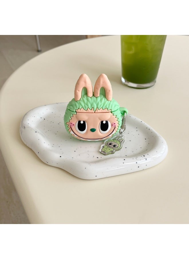 Generic - Cartoon Snack Drink Vaseline AirPods 4 Generation Apple Earphone Case Bluetooth Cover Silicone Protective Cover-Color:Green Bull Cloth (precision Hole)-Applicable Models:AirPods 4 - Image 1