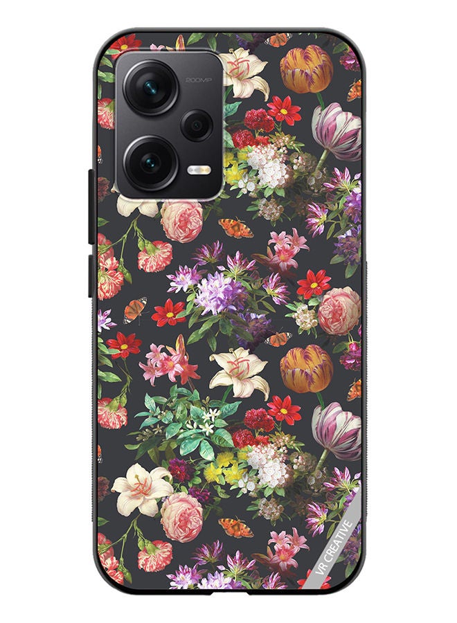 VR CREATIVE Protective Case Cover For Xiaomi Redmi Note 12 Discovery Vintge Flower Design Multicolour - Image 1