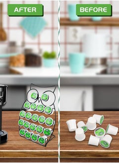 Perfii Coffee Capsule Holder Owl Design with 20 Pods Capacity, Neat and Convenient Coffee Pod Storage for Kitchen, Pantry Coffee Rack, Coffee Organizer  - Image 2