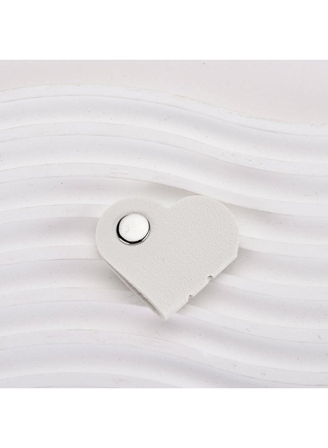 Loquat Data Cable Storage Artifact Cable Tie Organizer Computer Cable Tie With Desktop Wire Route Fixed Tie Winding-Color:Love Style-white - Image 1