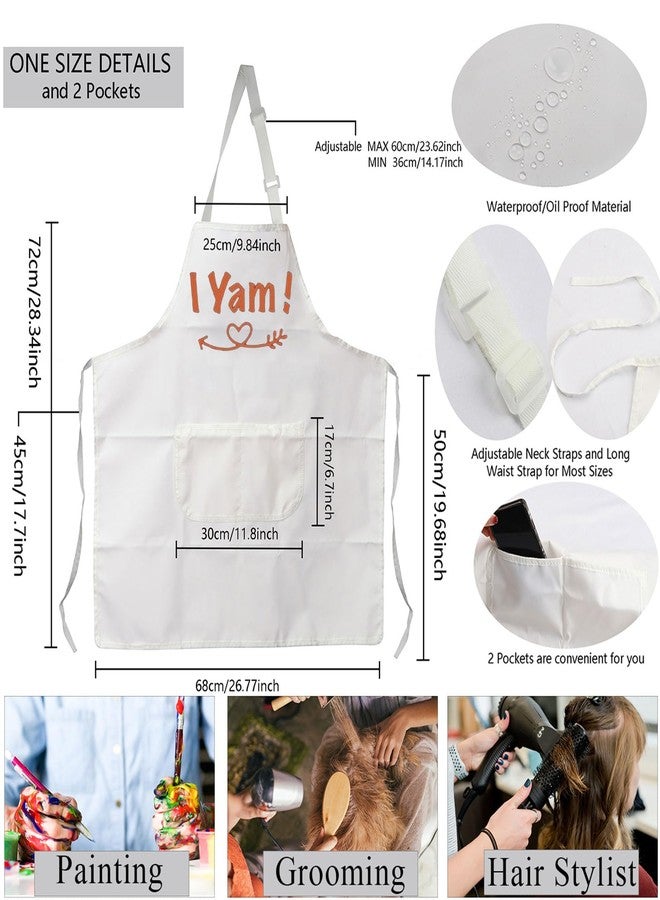 MBMSO Funny Couple Apron She's My Sweet Potato I Yam His and Her Matching Apron Bride and Groom Apron Mr and Mrs Wedding Gift (Sweet Potato A-sets), Standard - Image 3