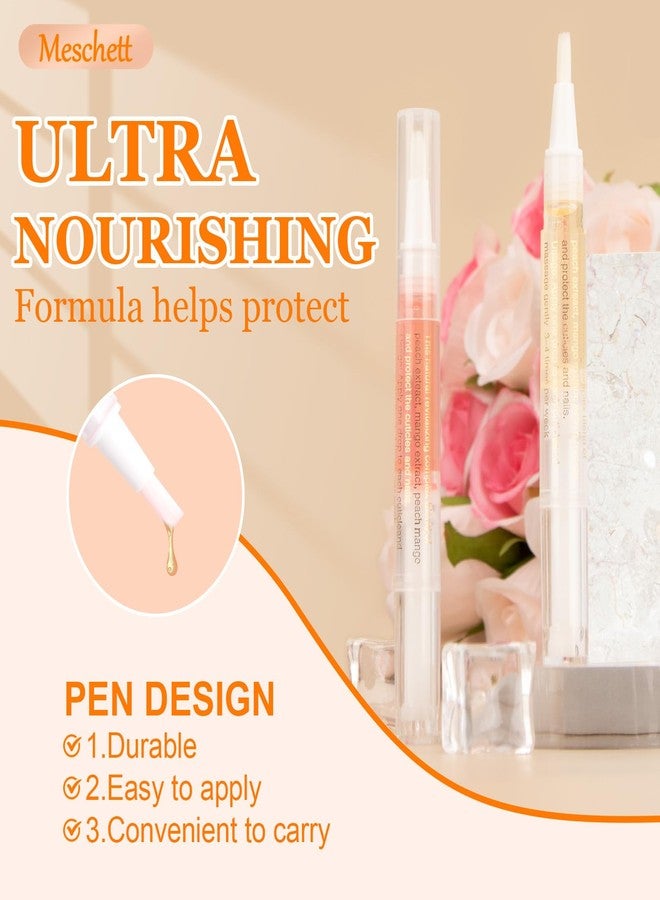 Meschett Cuticle Oil Pens with Nail File for Nail Care, 4PCS Nail Oil Pens with Natural Ingredients, Moisturizing Cuticle Oil for Fingernails and Toenails (Mix Flavors) - Image 3