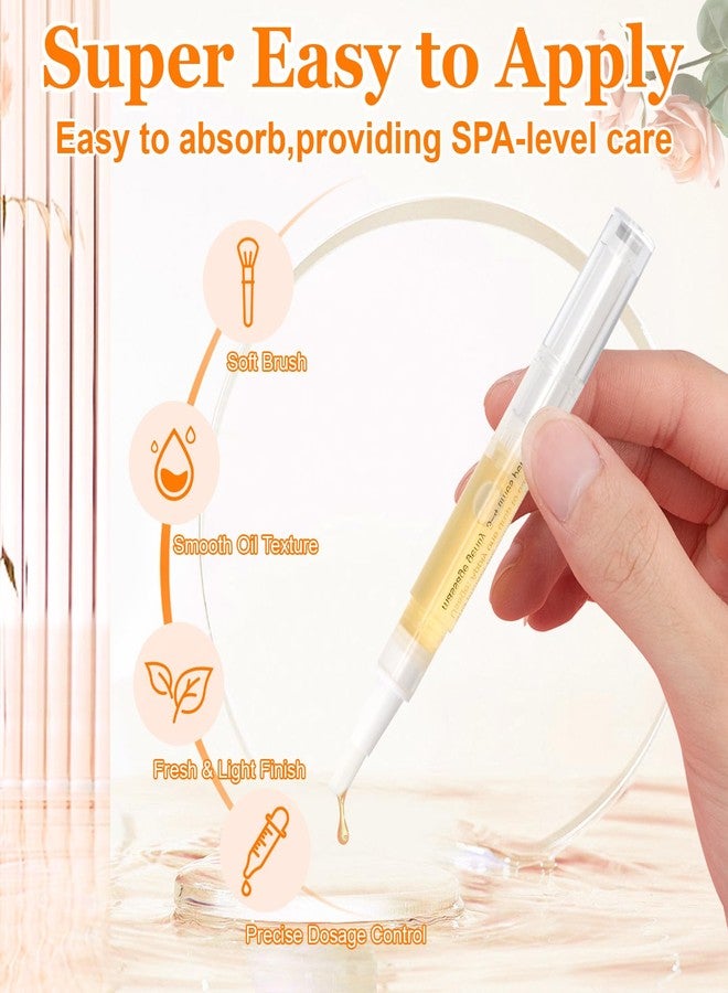 Meschett Cuticle Oil Pens with Nail File for Nail Care, 4PCS Nail Oil Pens with Natural Ingredients, Moisturizing Cuticle Oil for Fingernails and Toenails (Mix Flavors) - Image 4
