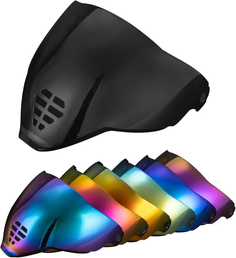 PSLER IC-06 Visor for Icon Airflite Motorcycle Helmet - Dark Black - Image 1
