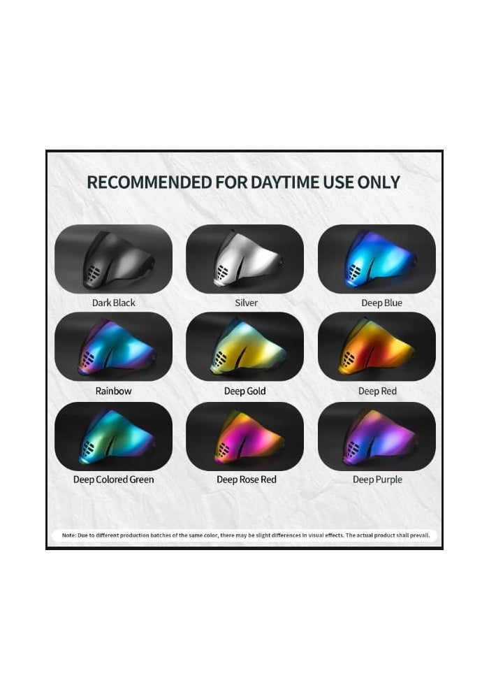 PSLER IC-06 Visor for Icon Airflite Motorcycle Helmet - Dark Black - Image 4